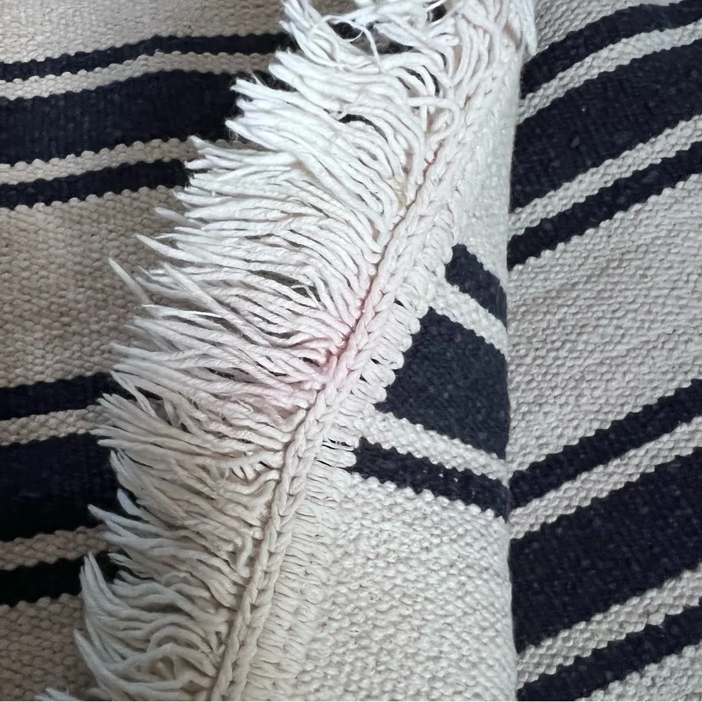 Vintage Ikea Signe Area Rug Scandinavian Design Navy Blue